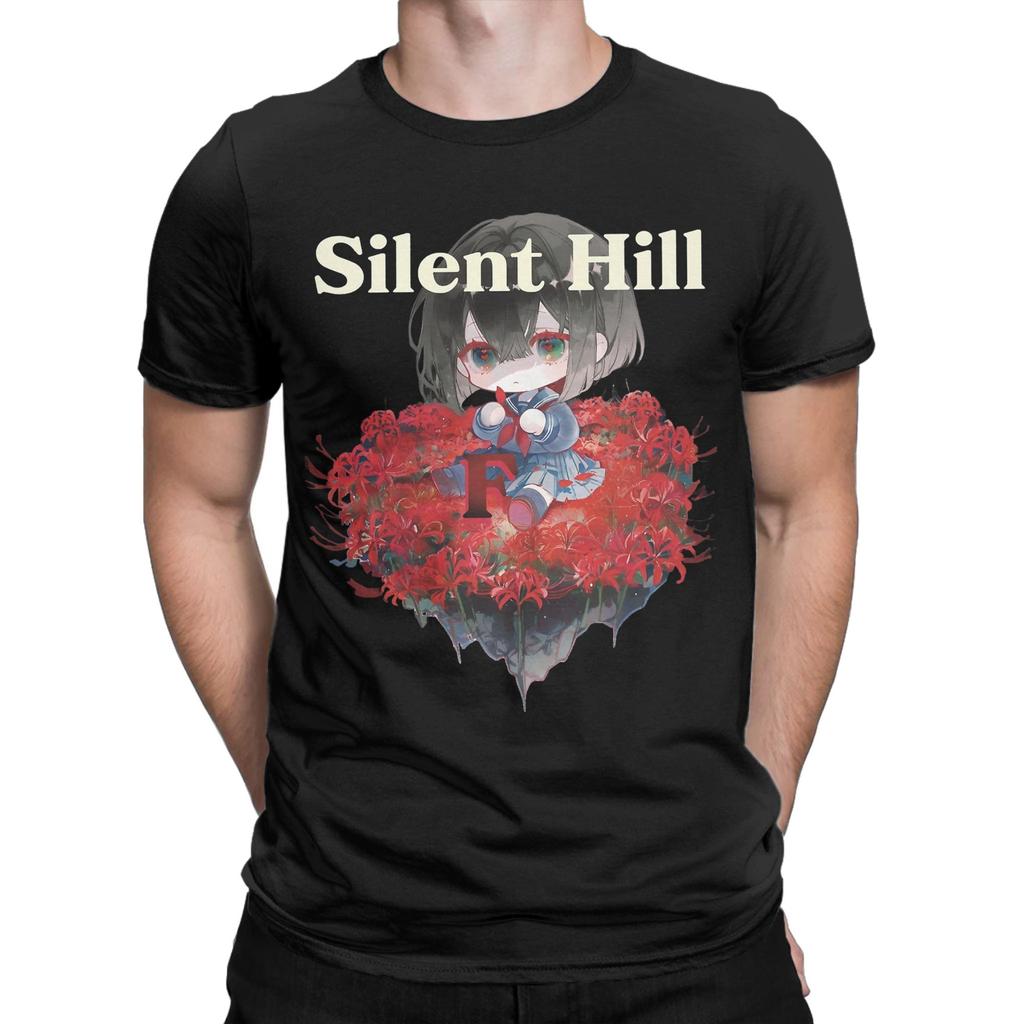 Men's T-Shirt Silent Hill F Hinako Novelty Pure Cotton Tees Short Sleeve  T Shirt O Neck Tops Summer
