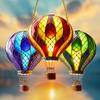2D Flat Acrylic Christmas Hot Air Balloon Decoration Pendant Home Modern Hanging Decoration Bedroom Living Room Wall Decoration