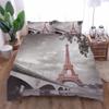Bedding Collection Duvet Cover 3Piece Collection 3D Paris Tower Quilt Cover Universal Suitable For Children And Adults Modern Printed