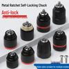 Electric Drill Quick-Change Chuck Adapter, 1.5-13mm, 0.8-10, Self-Locking, Hand Drill, 20/24UNF.