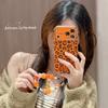 Stylový oranžový leopardí potisk Pouzdro na telefon Kompatibilní s iPhone 17 17 Pro 17 Pro Max 16 15 14 a Pro Max Měkká pouzdra