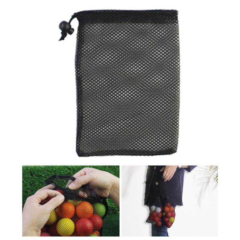 Golf Mesh Bag Small Sports Ball Net Bag Drawstrings Pouches Nylons Mesh Bag