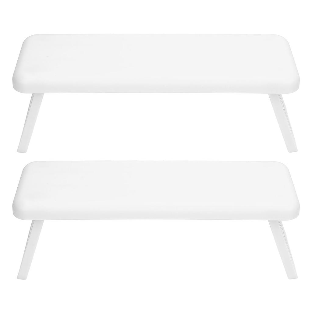 2 SZT Podłokietnik dla Technika Paznokci Prostokątny Składany Zmywalny Podpórka na Rękę do Manicure do Lampy do Paznokci Wysokość