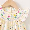 Summer New Girls Polka Dot Princess Dress With Embroidered Collar Cute Casual Party Wear