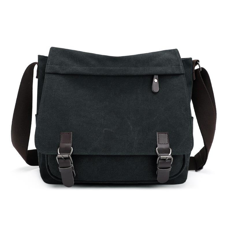 Men's Versatile Canvas Crossbody Bag - Fashionable, Practical, Large Capacity for Business and Street Trends