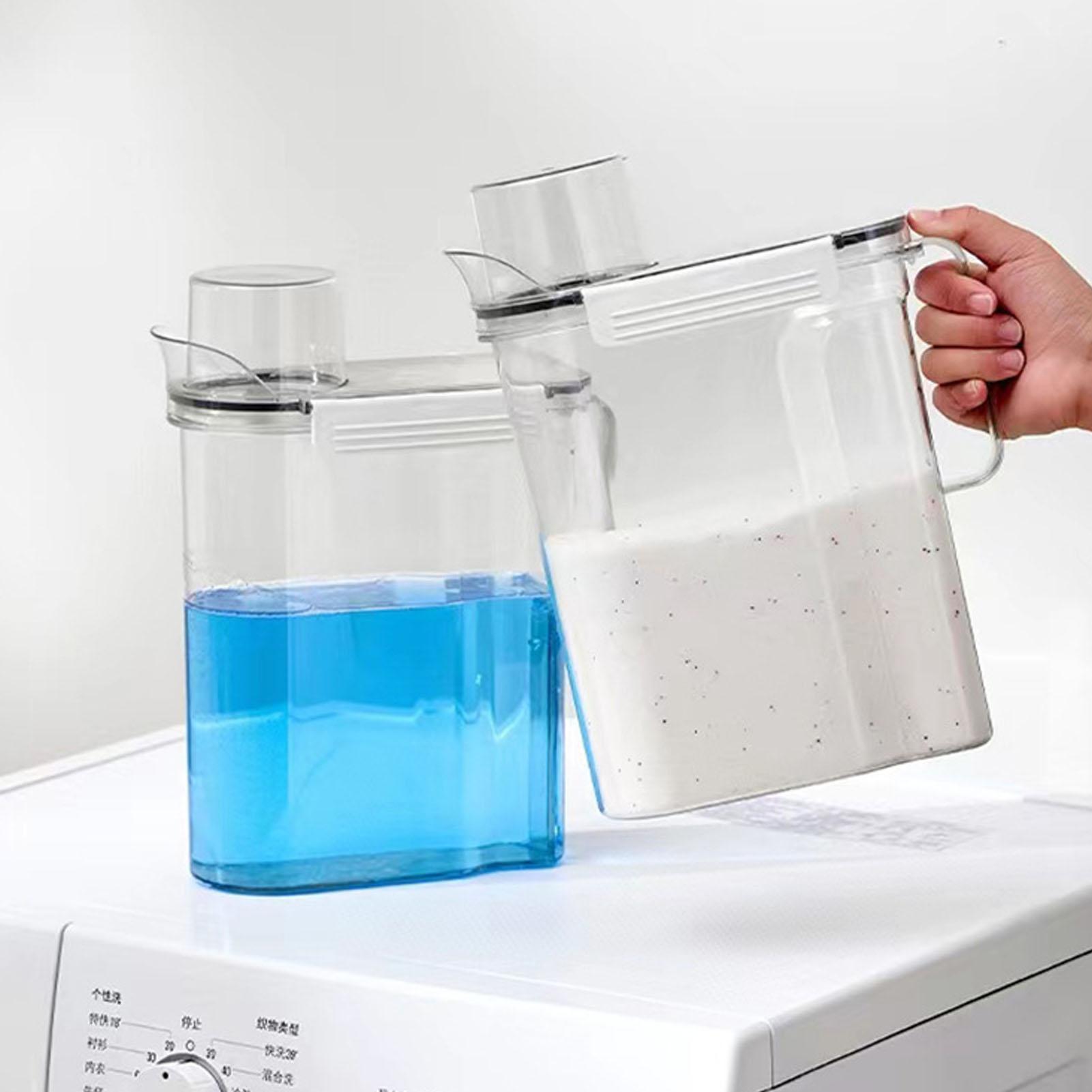 

Контейнер для хранения стирального порошка Большой вместимости Герметичная крышка Пластиковый Органайзер для хранения стирального порошка для прачечной