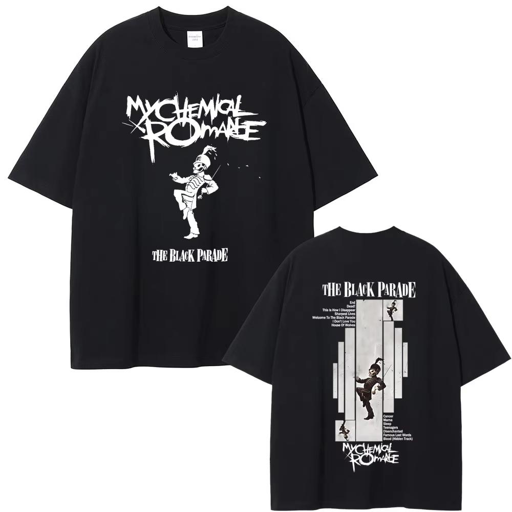 

My Chemical Romance The Black Parade Album Graphic T Shirts Men Women Punk Emo Rock Tshirts Male Vintage Oversized Short Sleeve M