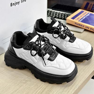 High Quality Men Shoes Retro Casual Platform Leather Sports Shoes Trend Big Head Thick-soled Men Leather Shoes Zapatillas Hombre