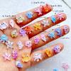 50Pcs New Nail Art Mini Cartoon Ocean: Dolphins, Crabs, Starfish, Shells Charms Rhinestones DIY Craft For Nail 3D Decorations