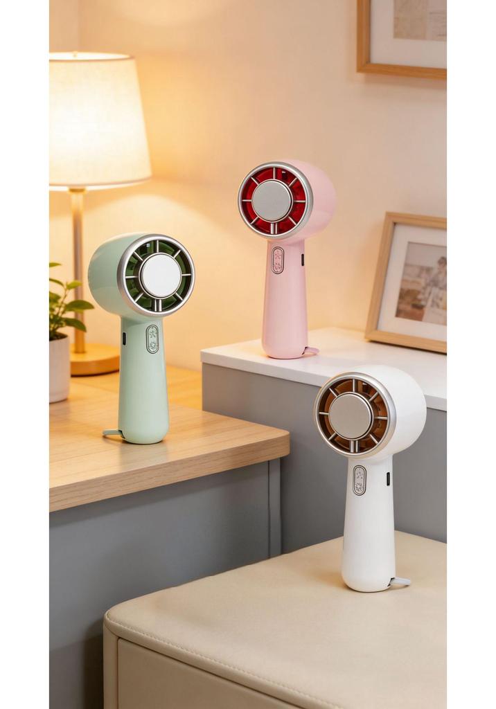 High-Speed Portable Handheld Fan with Ice Pack and Rechargeable Semiconductor Technology