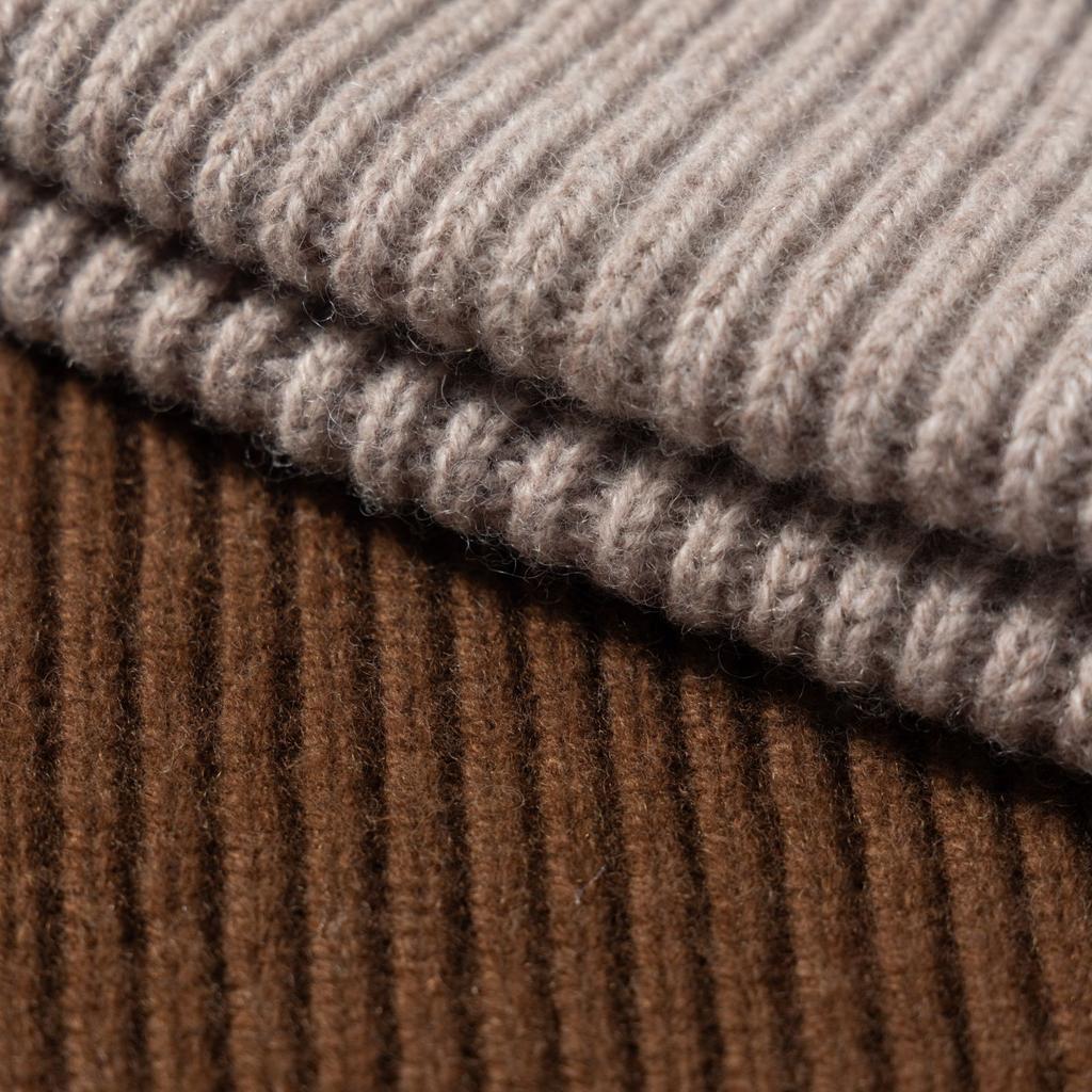 Winter New Solid Color 100% Pure Wool Knitted Hat, High-End And Versatile, Warm Woolen Hat For Men And Women