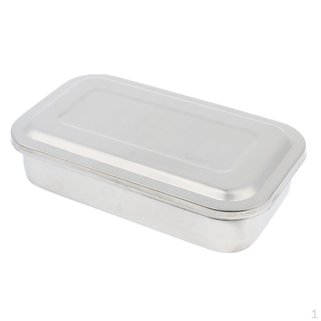 Instrument Box W/ Lid, Made of Durable Stainless Steel, Perfect for Use, , Manicure. Etc
