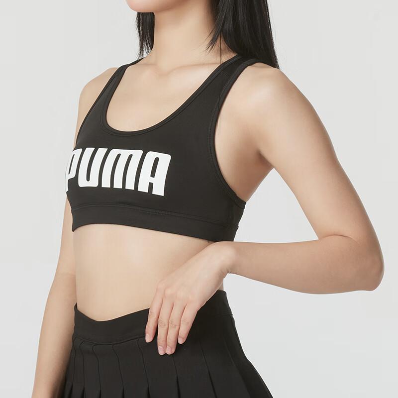 Puma Letter Print Comfortable Breathable Training Sports Underwear Women Underwear Black 526429-01