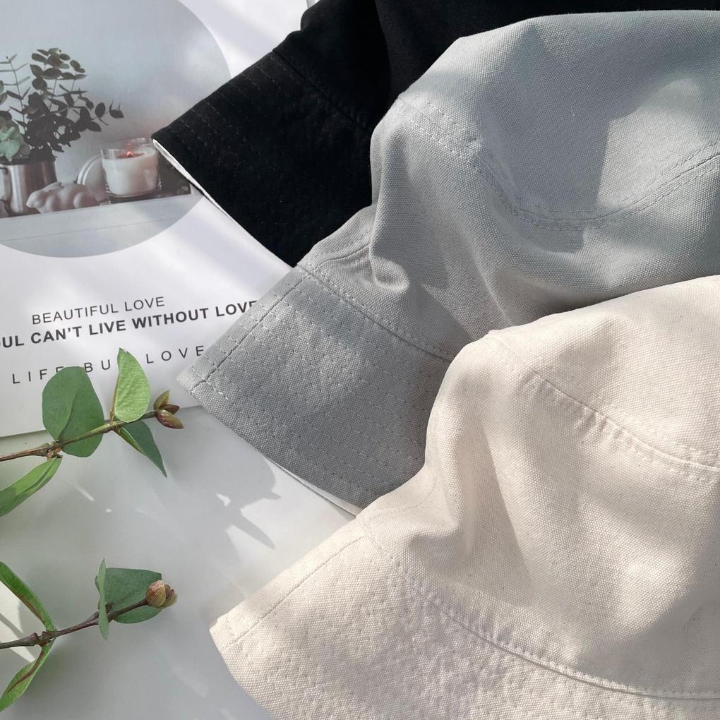 Women's and Men's Daily Plain Reversible Bucket Hat