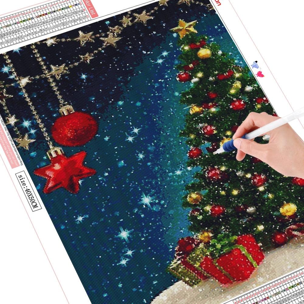 Full Square Diamond Embroidery Christmas Tree Craft Kit New Arrival 5D Diamond Painting Landscape Children's Room Decor