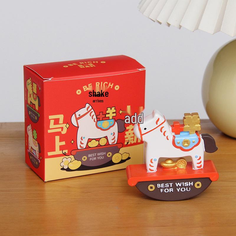 

Chinese Style Horse Ornament: Year of the Horse Money Mascot - Customizable Logo Meeting Gift