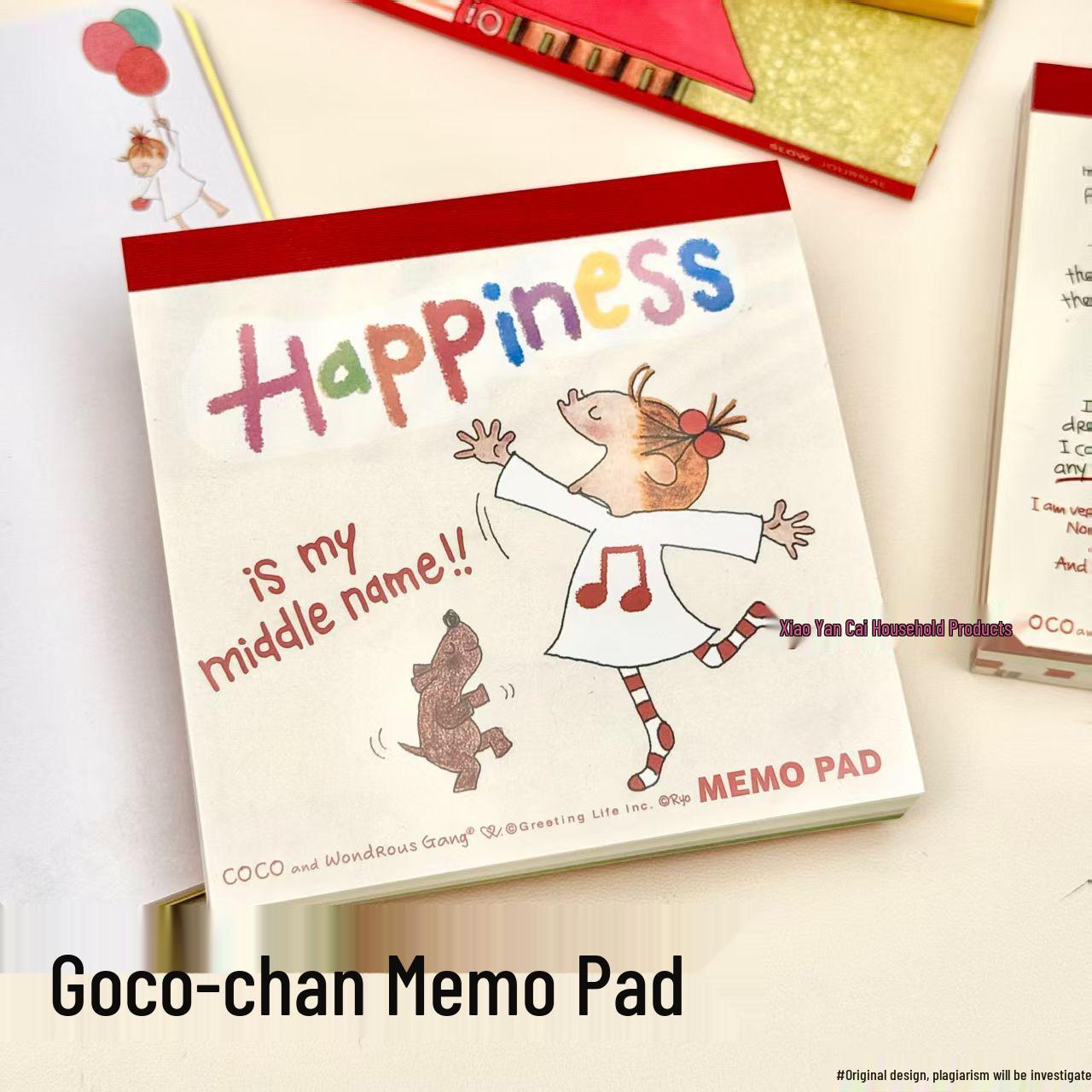 

Cute COCO Style Memo Pad - Colorful Non-Sticky Cartoon Planner Notebook 240 Sheets