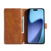 For iPhone Air Case Split Leather Magnetic Wallet Phone Protector with Wrist Strap