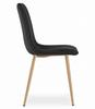 LAVA Chair - Black Velvet / Wood Color Legs X 4