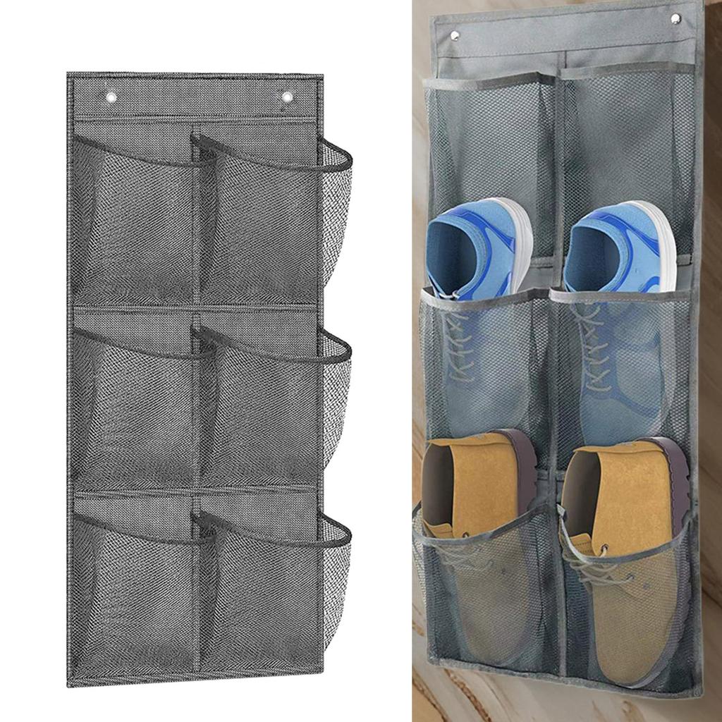 Space Saving 6 Compartment Bag Efficient Bathroom Storage With 6 Pocket Nonwoven Fabric Hanging Organizers