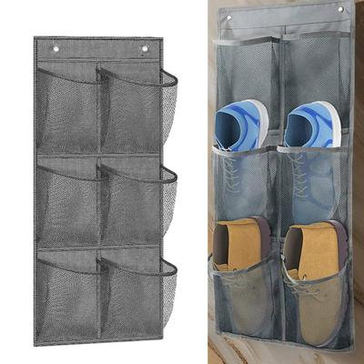 6 Grid Hanging Organizers Bathroom Storage Hanging Organizer With 6 Breathable Pockets For Towels And Toiletries