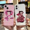 B-Betty Cute B-Boop Phone Case For iPhone17,16,15,14,13,12,11 Plus,Pro Max Soft Transparent Cover
