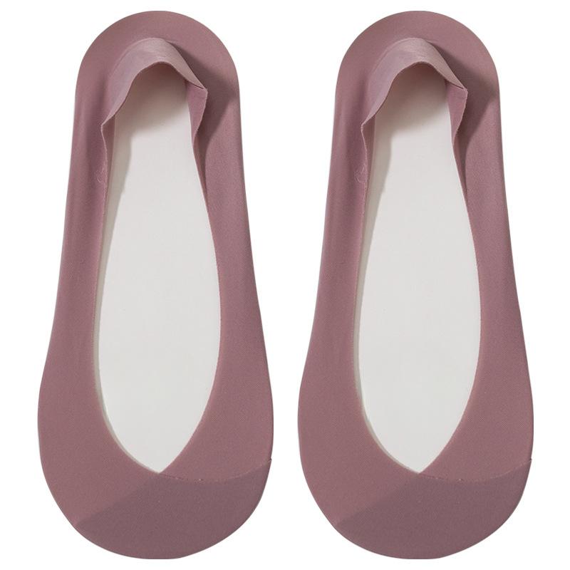 Women's Summer Thin Breathable Shallow Mouth Invisible Ice Silk Boat Socks