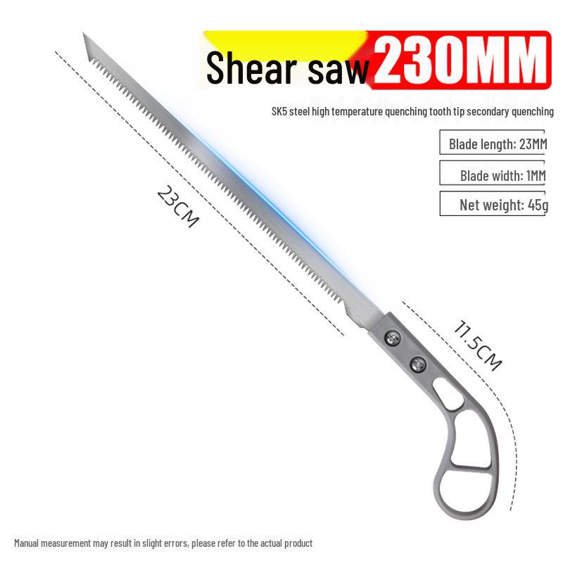 

Пила для обрезки веток большой белой акулы: Оригинальная, прочная ручная пила из марганцевой стали для домашнего использования Cocktail saw 230mm