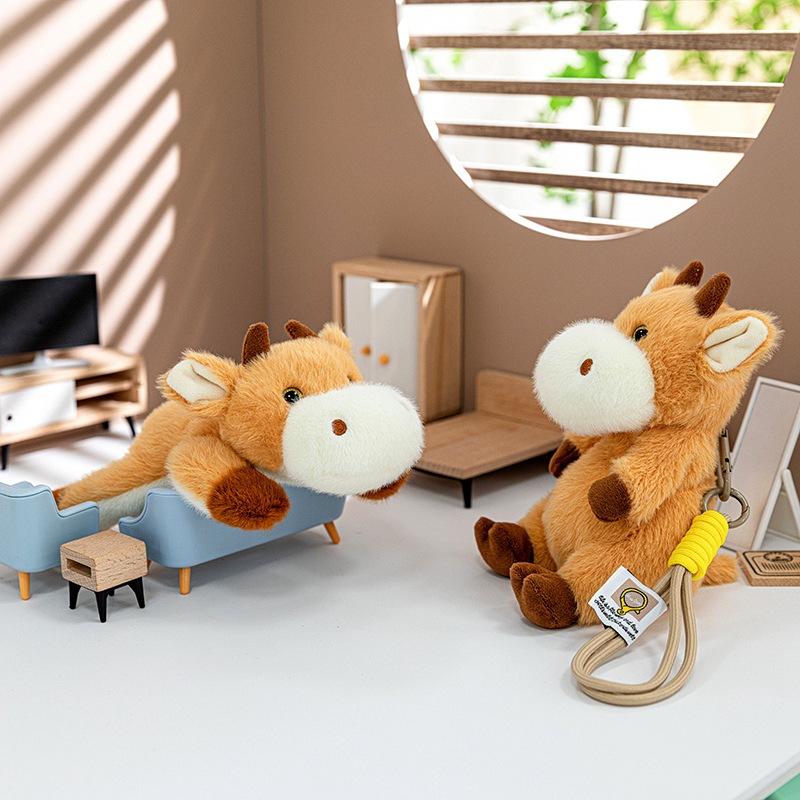 Zhangzhongbao New Cute Plush Pendant Doll Calf Doll Plush Toy School Bag Pendant Doll