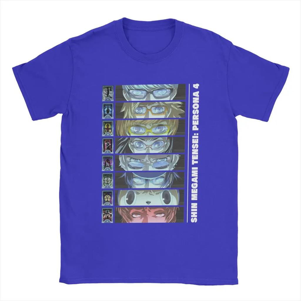 Men Persona 4 T Shirt Investigation Team Cut-ins Arcanas Shinjiro Aragaki Version 100% Cotton Short Sleeve O Neck Tees T-Shirt