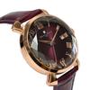 Salvatore Marra Women's Watch, Model SM22151-PGPL, Multi-Faceted Glass, Gradient Purple Dial, Leather Strap, 5 ATM Water Resistant