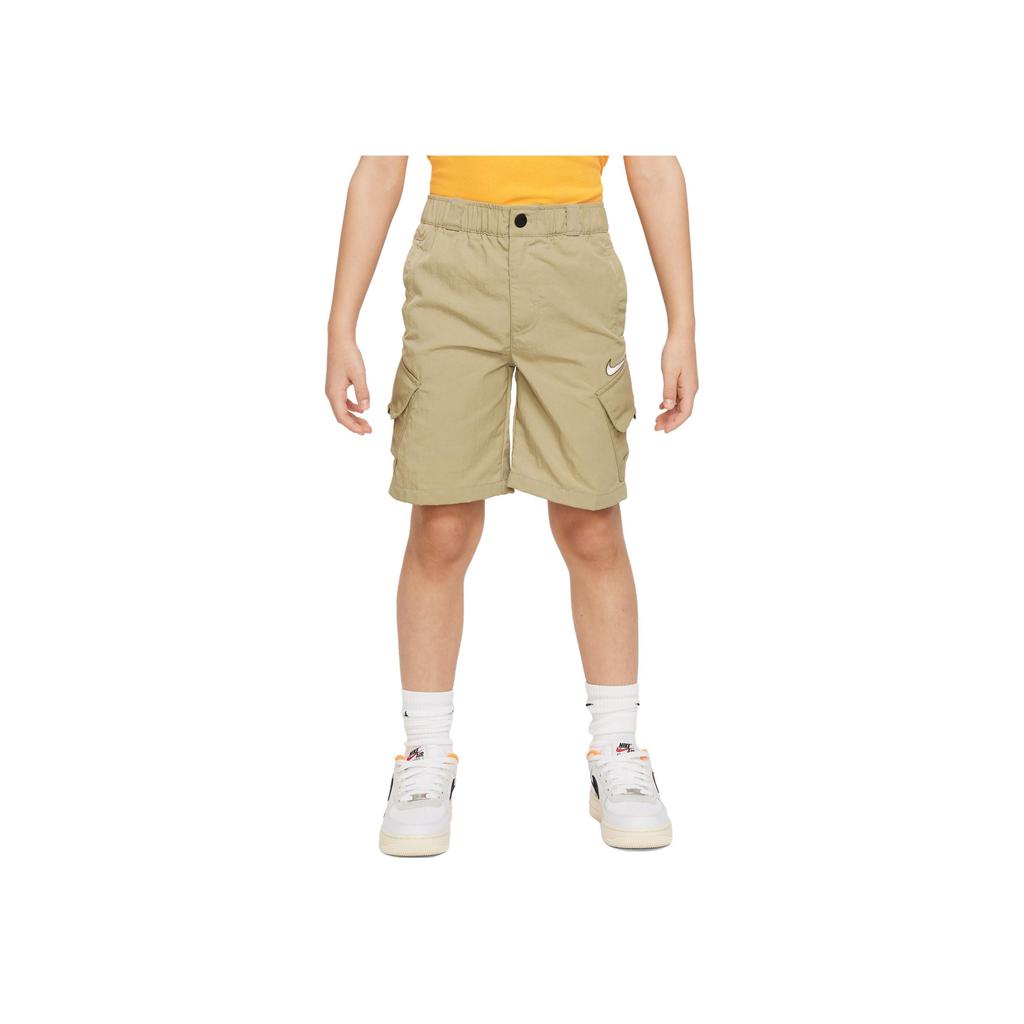 Nike Outdoor Play Logo Embellished Cargo Shorts for Kids Kids Bottoms Olive-Green FB1326-276