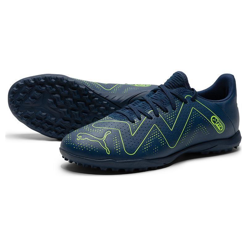 Puma Future Play Comfortable Low-Top TT (Rubber Studs) Composite Material Durable Soccer Shoes Men Soccer Shoes Blue Green 107381-03