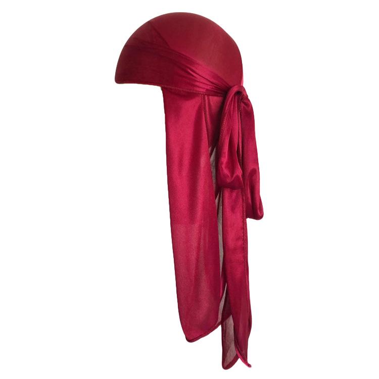 Silk-Style Elastic Knitted Long Tail Headscarf Turban