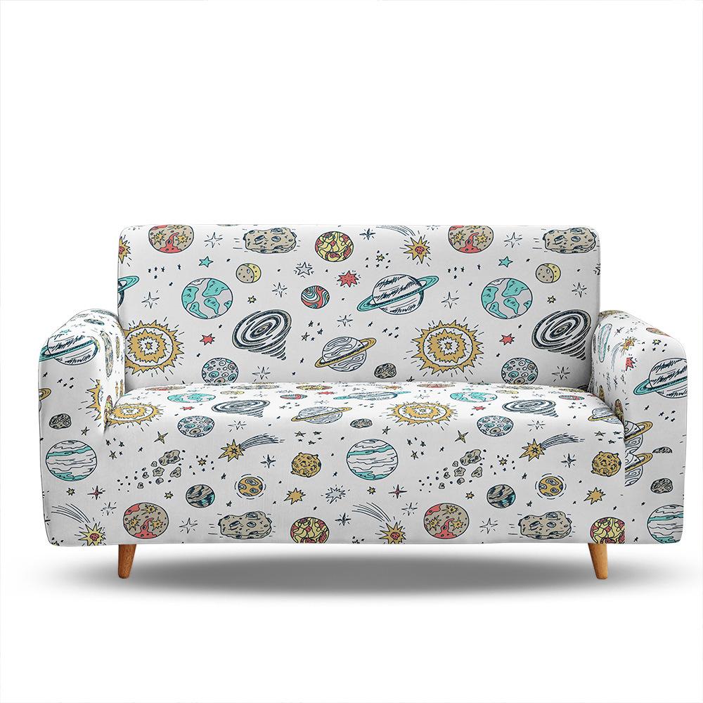 Plant Vase, Space Universe Planet Non-Slip Elastic Sofa Cover Pad, All-Inclusive Supply For All Seasons