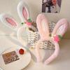Cute Strawberry Flower Rabbit Ear Headband for Women, Plush Hairband.
