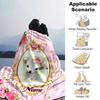 Adorable Puppy In Floral Frame Four Seasons Blanket Customized With Your Name Lightweight And Warm Perfect Gift For Home Office Camping Sofa Travel
