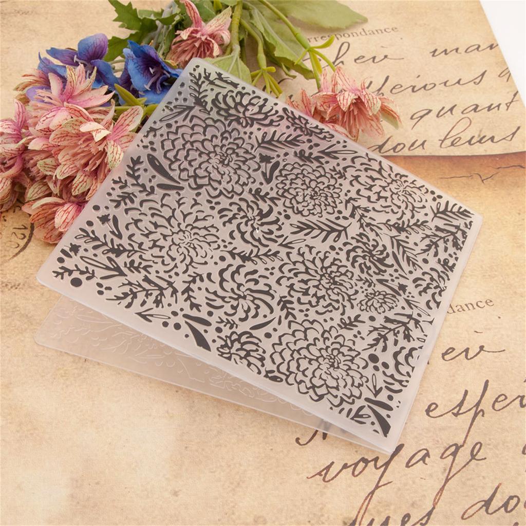 Plastic Embossing Folder Flower Template for DIY Scrapbooking Craft Photo Album Card Making Stamp Stencil Printing Clamp