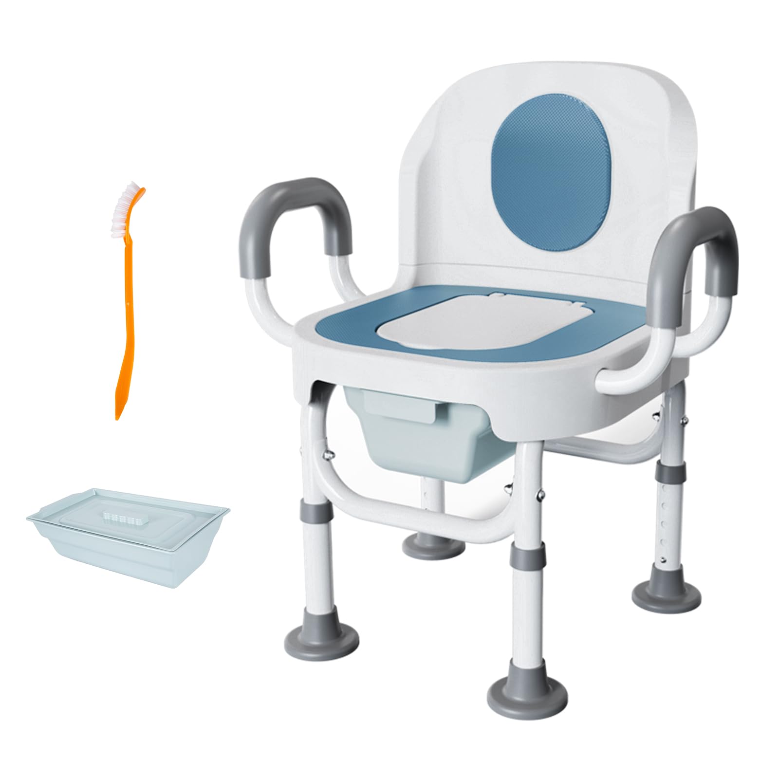 

Portable Nursing with Height Simple Toilet Nursing Easy Nursing Load Capacity 100kg Care-parents Toilet, Toilet, Handrails, Adjustable, Seat, Toilet, белый