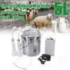24W 5L Sheep Cow Goat Milker Stainless Steel Electric Milking Machine Stainless Steel Bucket Suction Vacuum Pump Household Milker