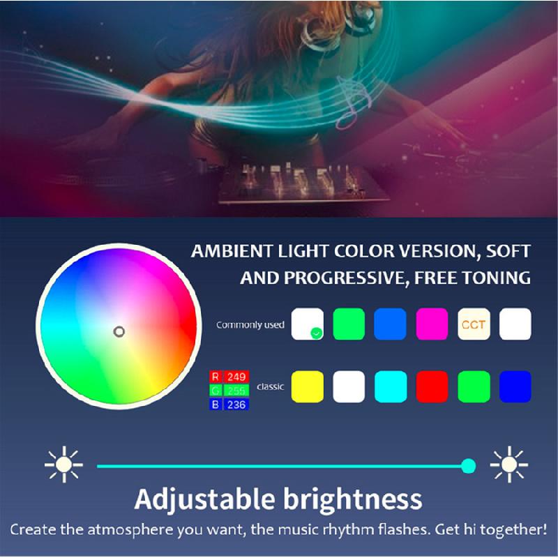 14 In 1 64 Color Rgb Led Car Atmosphere Light Fiber Decor Ambient Foot Lamp App