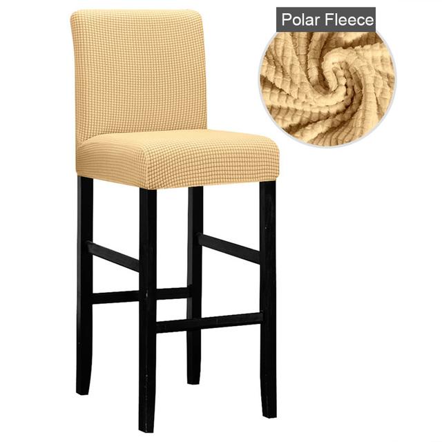 1/2/4/6 Pieces Velvet Fabric Bar Chair Cover Big Elastic High Stool Chair Protector Seat Case for Dining Room