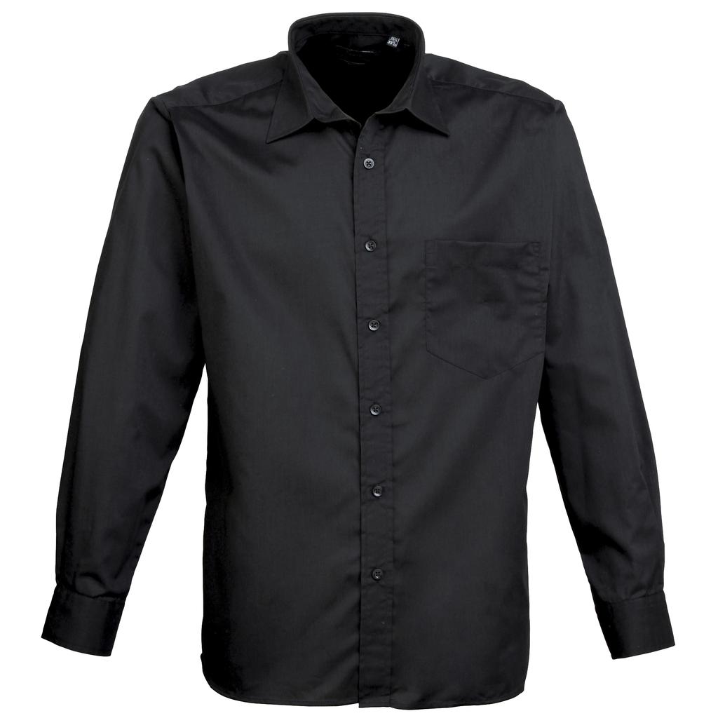 Premier Mens Premier Poplin Long-Sleeved Formal Shirt