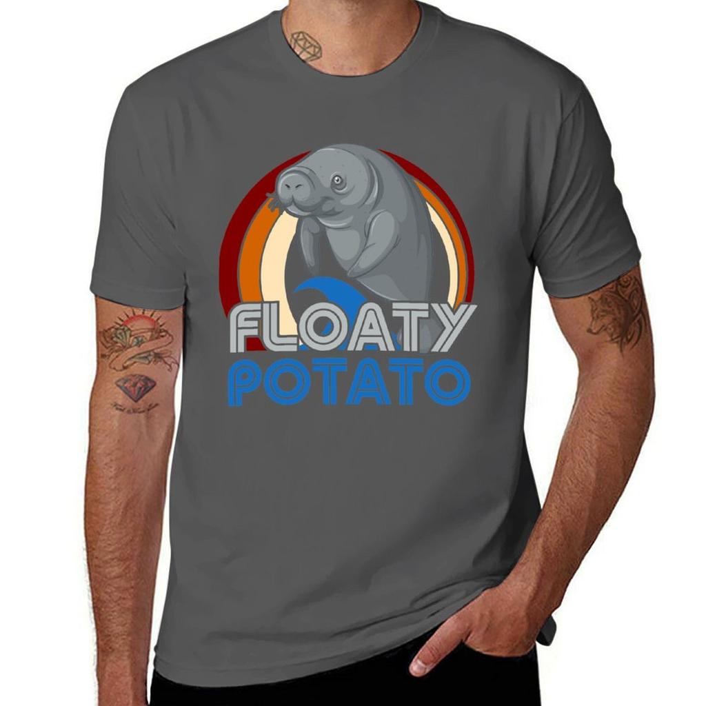 Floaty Potatoes Vintage Unisexatee Gift Tshirt Quick Dry Light Sports Tshirt