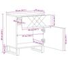 Nightstand Black 50x33x60 cm Solid Mango Wood