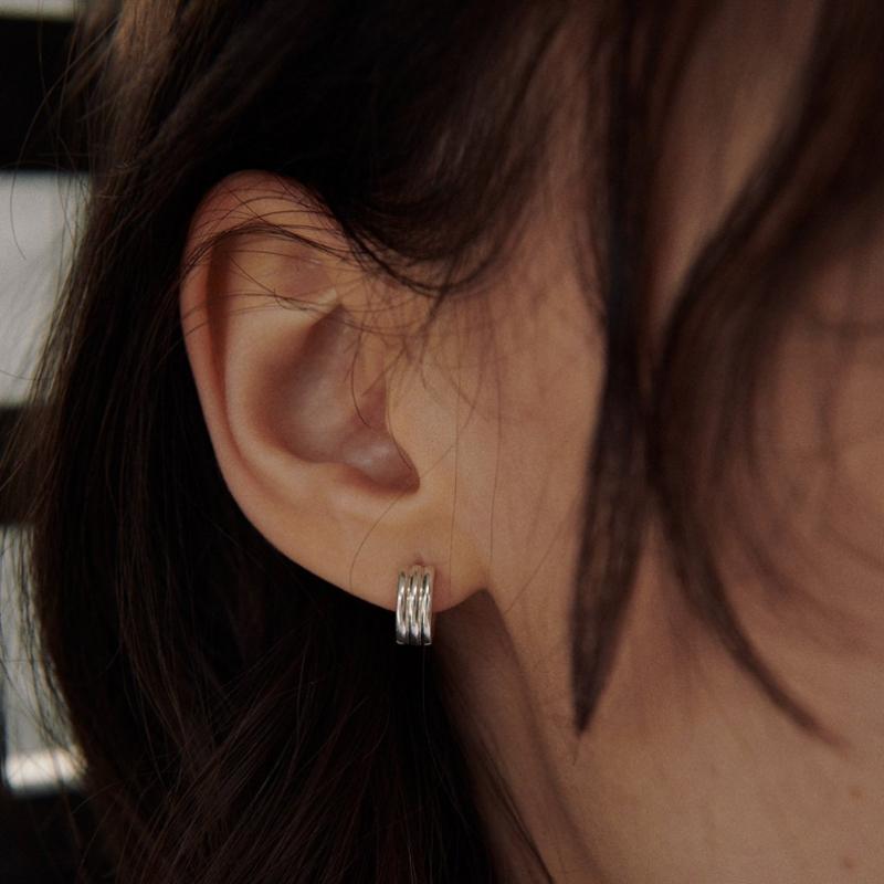 Verte 925 Silver Fort Earring  Silver    deux.Silver.183