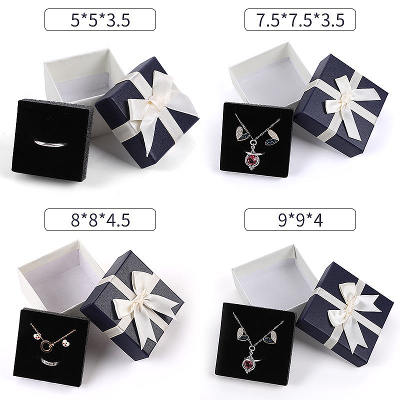 Six-Color Bowknot Jewelry Gift Box for Necklace, Earrings, Studs, and Rings