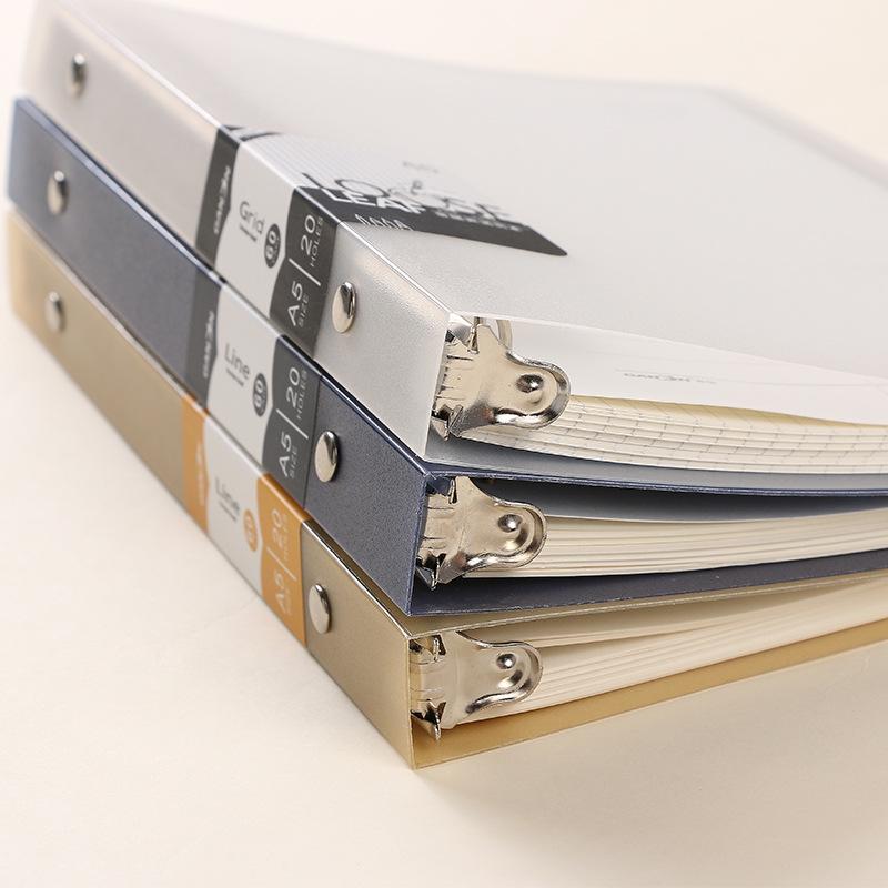 

Большой B5 кольцевой блокнот со съемной мягкой обложкой и листами в клетку формата A5 на 26 колец A5 Ivory Grid