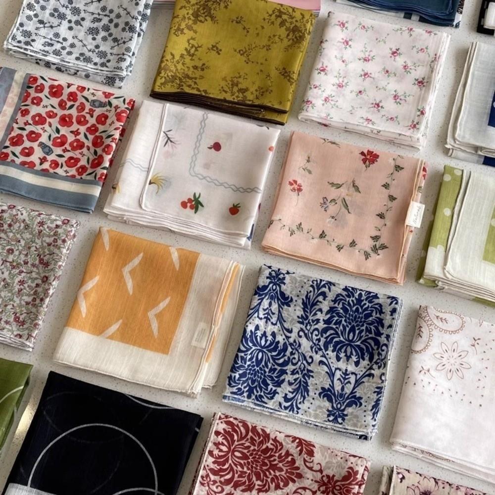 Cotton Linen Square Scarf 58cm Bandana Scarves High Quality Women's Silk Scarf Neck Decorative
