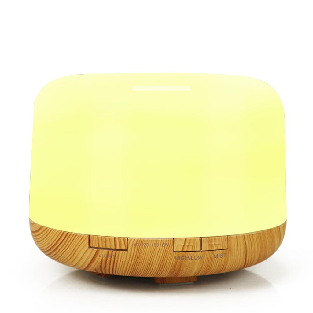 500ML Creative Muji-Style Aroma Diffuser: Indoor Humidifier & Seven-Color Night Light